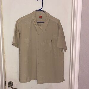 Men's Beige Short Sleeve Hawaiian Shirt